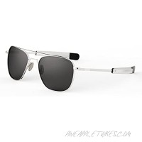 Randolph USA | 23k White Gold Classic Aviator Sunglasses for Men or Women Polarized 100% UV