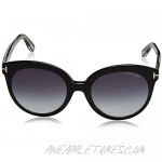 Tom Ford 429 03W Black Monica Round Sunglasses Lens Category 3 Size 54mm