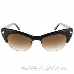 Tom Ford Lola Sunglasses in Shiny Black FT0387 01G 54