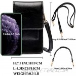 2021 Updated Version Cell Phone Purse with Shoulder Strap Clear Window Touch Screen Purse Crossbody Shoulder Bag