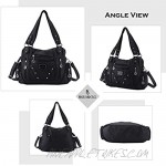 Angel Barcelo Roomy Fashion Hobo Womens Handbags Ladies Purses Satchel Shoulder Bags Tote Washed Leather Bag