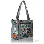 Anna by Anuschka Women's Genuine Leather Large Classic Tote | Hand Painted Original Artwork