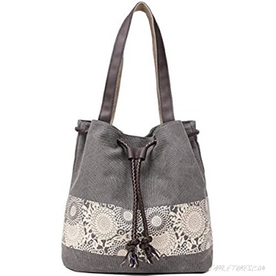 ArcEnCiel Canvas Tote Bag for Women Shoulder Purse Beach Handbags Work School Travel Shopping Pack