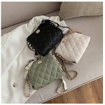 Bestsent Women's Small Leather Crossbody Bag Quilted Shoulder Purse with Chain Strap