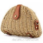 CHIC DIARY Summer Beach Crossbody bag for Women Straw Handwoven Rattan Clutch Purse Shoulder Handbag with Removable Strap