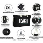 KEHO XXL Ultimate Teacher Waterproof Multi Pocket Tote Shoulder Bag (Huge) - Perfect Usable Gift for Teacher Appreciation Comfy Rope Handles & Perfect Work Bag