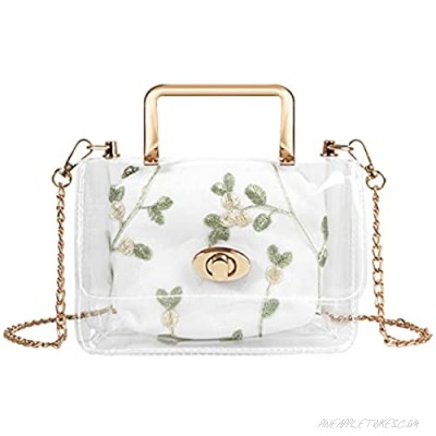 Linkidea Clear Purse Bag Purses and Handbags 2 in 1 Transparent Shoulder Crossbody Bags for Women