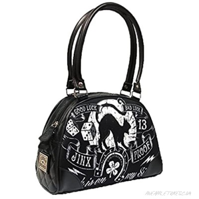 Liquorbrand Jinx Proof Halloween Black Cat Luck Goth Gothic Shoulder Bag Purse
