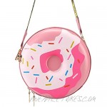 QiMing Doughnut Purse Shoulder Bag PU Circular Crossbody Handbag for Women girl