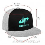 Perfect Du-de Logo Boys and Girls Funny Adjustable Baseball Caps Hip Hop Cap Breathable Pure Colour Sun Hat Black