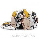 WXPENG Anime Bleach Baseball Cap Men Solid Flat Bill Adjustable Snapback Hats Unisex Perfect for Running Workouts and Outdoor Activities Black