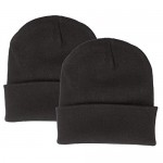 2 Pack Made in USA Thick Beanie Cuff Premium Headwear Winter Hat