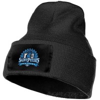Ali Yee Saint Peter's University Logo Winter Beanie Knit Hats for Men & Women Knit Trendy Warm Woolen Cap Black