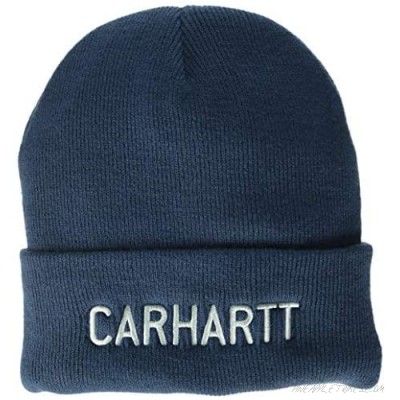 Carhartt Women's Knit Fleece Lined Logo Graphic Beanie