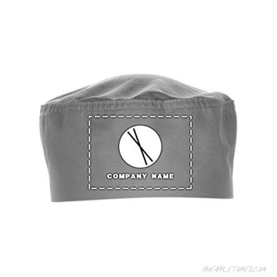 Chef Works Custom Embroidered Gray Cool Vent Beanie - L/XL