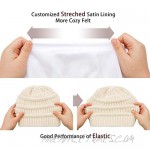 GB Selected Winter Cable Knit Slouch Beanie Satin Lined Warm and Soft Chunky Baggy Skully Hat Cap for Women