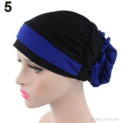 Gilroy Women's Elegant Strench Chemo Cap Hair Loss Headwrap with Flower Back
