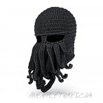 Herebuy8 Octopus Winter Warm Knitted Wool Ski Face Mask Knit Beard Squid Beanie Hat Cap
