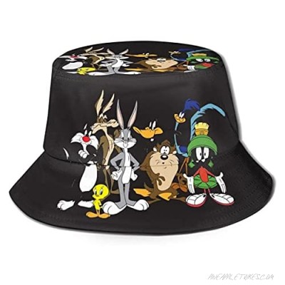LALLRI Fashion Summer Cartoon L-oo_ne-y Tu-NES Fisherman Hat Sun Beach Cap Basin Hat Breathable Bucket Hat Gifts for Men Women Teens