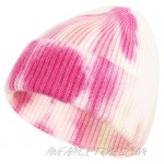 Lvaiz Tie Dye Cuffed Winter Beanie for Women Colorful Warm Unisex Knit Watch Hat Soft Winter Mens Skull Cap