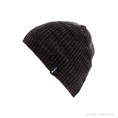 PuraKai 100% Merino Wool Sustainable Beanie | Unisex Men's Women's Soft Winter Warm Beanie Hat | Charcoal Grey