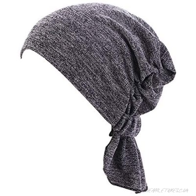 Ruffle Chemo Headwear for Women Cancer Turban Slouchy Cap Muslim Scarf Headband