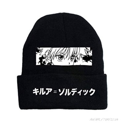 Skull Hat Stretch Hedging Cap Anime Pattern Hunter X Hunter Killua Zoldyck Winter Warm Beanie Caps Knitting Hat for Men Women