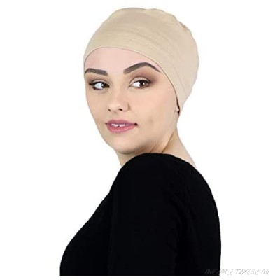 Sleep Cap Chemo Hat Cancer Headwear for Women Sleeping Night Beanie Head Coverings Turbans Hair Loss Cotton Serena
