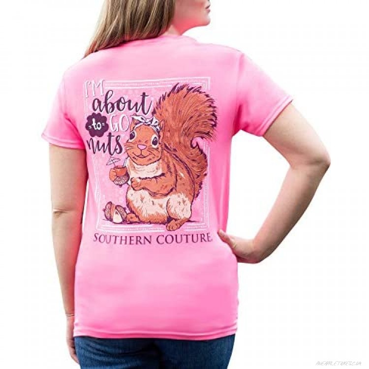 About to Go Nuts Squirrel Safety Pink Cotton Fabric Classic T-Shirt