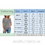 Damorong Womens V Neck T Shirts Short Sleeve Summer Casual Twist Knot Front Tunic Tops