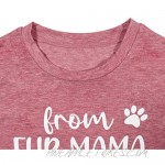 from Fur Mama to Baby Mama Tshirt Women Cute Graphic Letter Print Shirt Pregnancy Announcement Short Sleeve Tees Tops