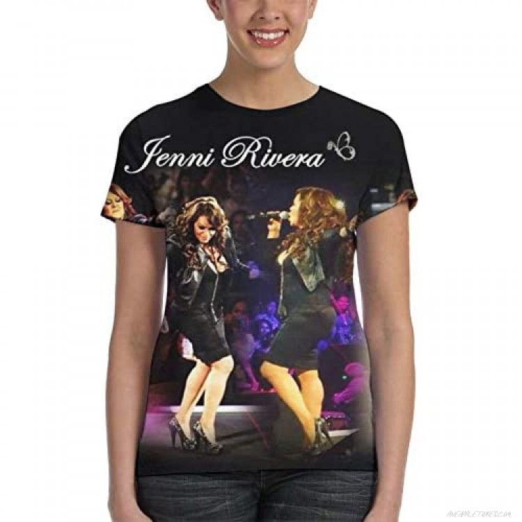Jenni-Rivera T-Shirt Women Short-Sleeve Crewneck Tees Top