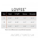 LOVFEE Women's Basic Short Sleeve Crewneck Loose Casual T-Shirts Plain Tops