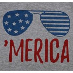 Merica T-Shirt Women Patriotic Stars and Stripes Shirt Funny 4th of July Shirts Casual Raglan Short Sleeve Tee Tops