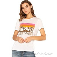 Miss Me Women's Sunset Graphic Tee Shirt
