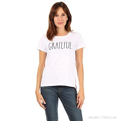 Rae Dunn Women's Cotton Polyester Short Sleeve Crew Neck Icon T-Shirt