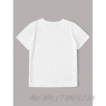 Romwe Women's Short Sleeve Top Casual Graphic Print Tee Shirt