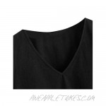 SheIn Women's V Neck Short Sleeve T Shirt Ruffle Hem Solid Peplum Tee Tops