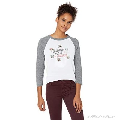 Skechers Women's Bobs for Dogs and Cats 3/4 Length Graphic Baseball T-Shirt