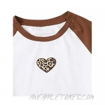SOLY HUX Women's Color Block Heart Embroidered Short Sleeve Tee Casual T Shirt Crop Top