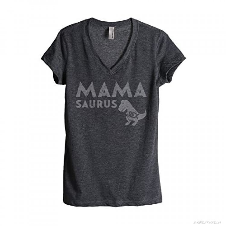 Thread Tank Mamasaurus Rex Women's Relaxed V-Neck T-Shirt Tee