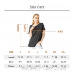 Women Casual Short Sleeve Loose T Shirt Basic Tees Tops for Women with Pocket