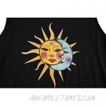 Womens Summer Workout Tank Tops Graphic Tees Sleeveless Sun and Moon Casual Loose T-Shirts Crewneck Yoga Tunic Tops