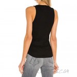 Aigeman Women's Sleeveless Cold Shoulder Tee Top Basic Slim Fit Tank Top Summer Off Shoulder Tshirt 720291