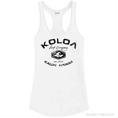 Koloa Surf Womens Vintage Arch Logo Shirttail Satin Jersey Tank Tops.Sizes: S-XL