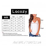 LACOZY Womens Summer V Neck Racerback Tank Tops Loose Flowy Sleeveless Shirts Blouses