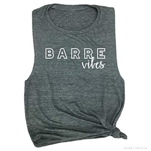 Spunky Pineapple Barre Vibes Funny Workout Muscle Tee Shirt Tank
