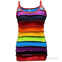 Womens Rainbow Striped Hippie Top