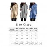 FIYOTE Womens Long Sleeve Tunic Tops Loose Fit Crewneck Long T Shirts Blouses Pullover S-XXL