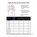 ladyline Blend Cotton Embroidered Kurti Tunic for Womens Casual Top 3/4 Sleeves Button Down Kurta Indian